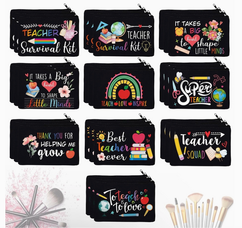 Teacher Appreciation Canva Cosmetic Bags