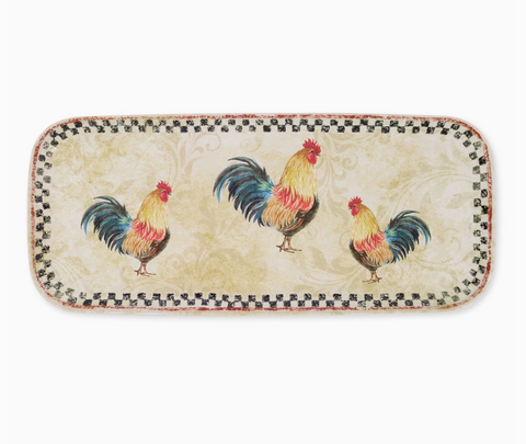 Country Rooster 15" Melamine Tray