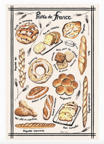 Pains De France Tea Towel