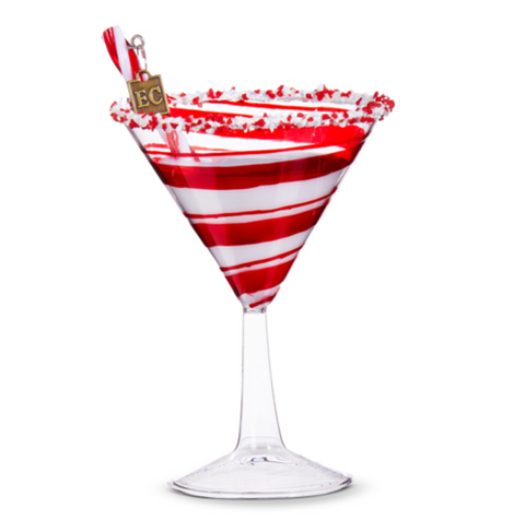 Peppermint Christmas Cocktail Ornament