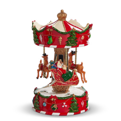 Animated Musical Santa's Sleigh Carousel