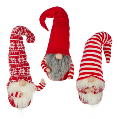 Posable Red and White Gnome (3 Variants)