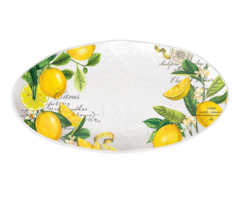 Lemon Basil Melamine Oval Platter
