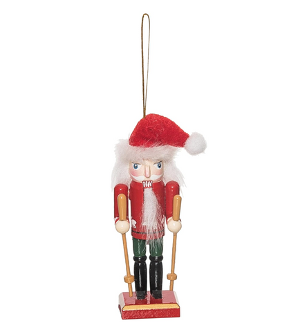 Nutcracker W/Skis Ornament