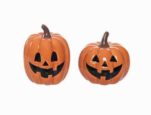 Jack-O'-Lantern Pumpkin S&P Shaker Set
