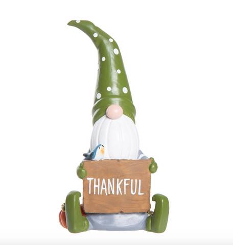 Thankful Gnome Figurine