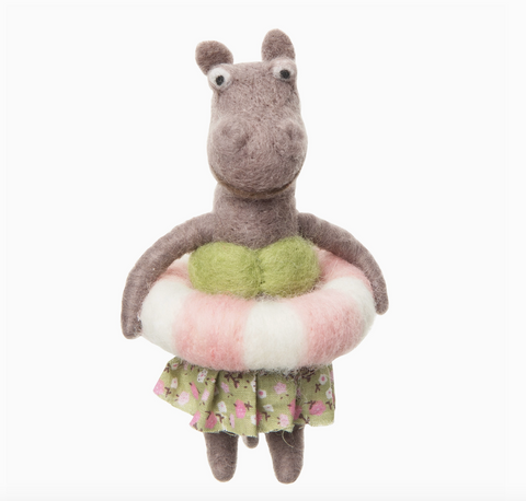 Beach Rhino Figurine
