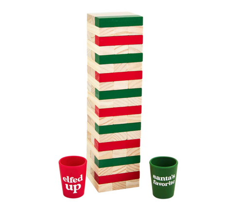 Wood Block Christmas Drinking Game