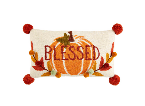 Blessed Hooked Wool Pillow