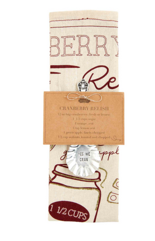 Cranberry Relish Recipe Towel Set