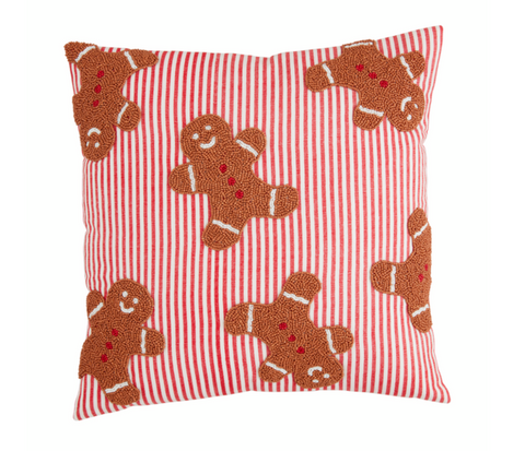 Gingerbread Beaded Pillow