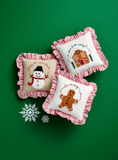 Gingerbread House Mini Crochet Pillow