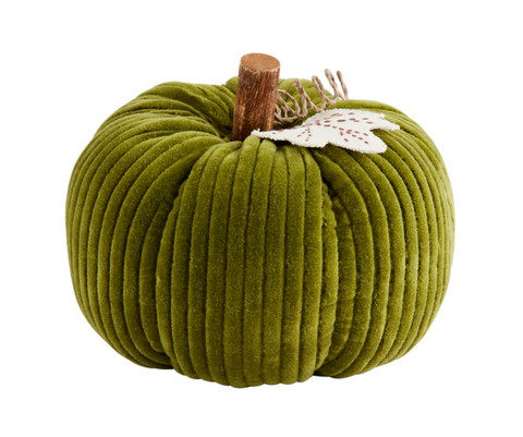 Green Corduroy Pumpkin Sitter