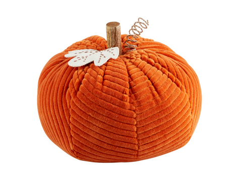 Orange Corduroy Pumpkin Sitter