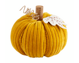 Yellow Corduroy Pumpkin Sitter