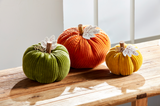 Yellow Corduroy Pumpkin Sitter