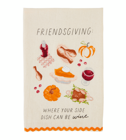 Side Dish Wine Trimmed Towel