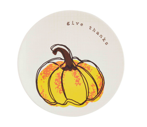 Pumpkin Melamine Plate