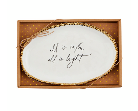 All Is Calm Bead Sentiment Plate