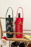 Green Tinsel Wine Bag