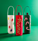Green Tinsel Wine Bag