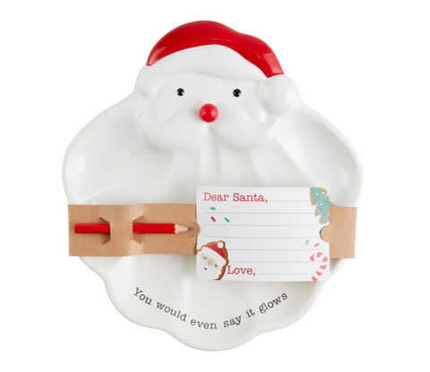 Light-up Santa Plate Set