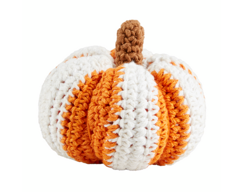 Cream Orange Crochet Pumpkin