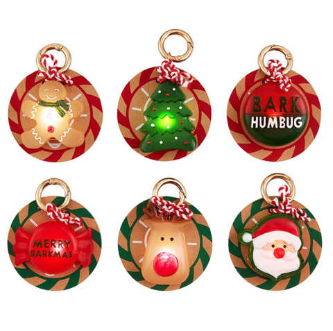 Christmas Light-Up Dog Collar Charms