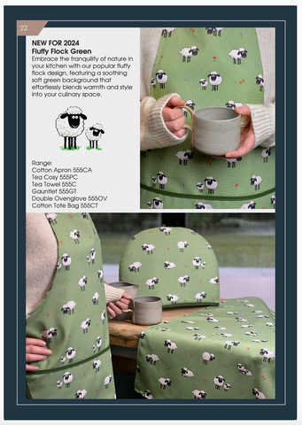 Fluffy Flock Green Cotton Apron