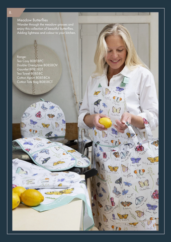 Meadow Butterflies Cotton Apron