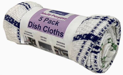Cotton Dish Cloth, 5 Pack