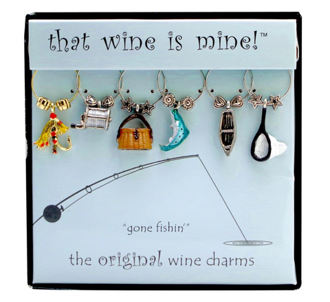Gone Fishin' Wine Charms
