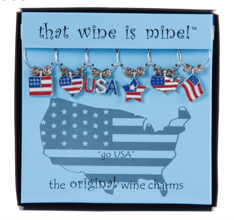 Go USA Wine Charms