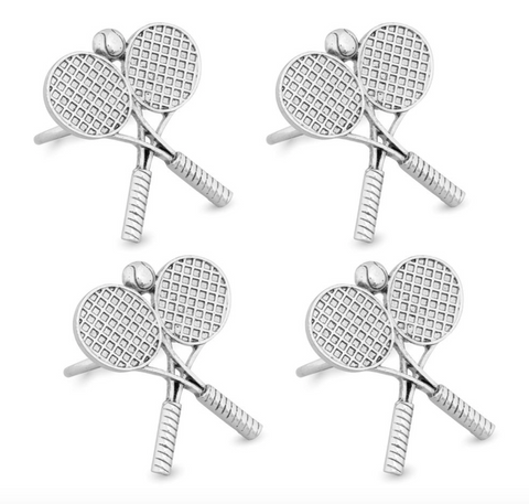 Tennis Zinc Napkin Rings