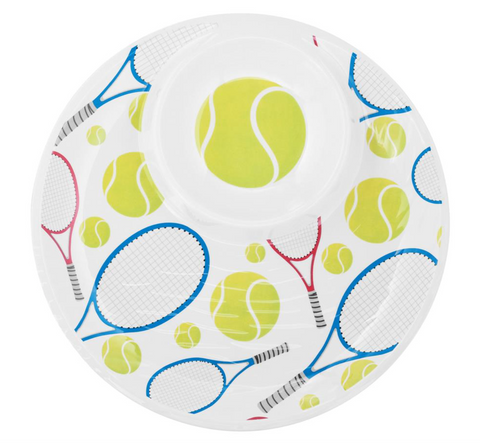 Tennis 14" Melamine Chip & Dip