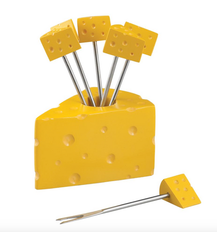 Cheese Cocktail Pick with Holder