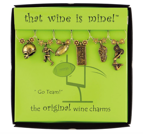 Go Team Wine Charms