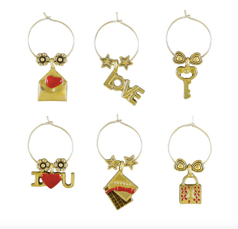 Be My Valentine Wine Charm