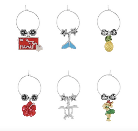 Hawaii Wine Charms