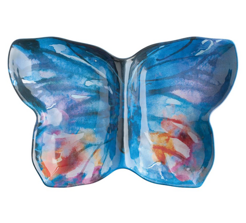 Butterfly Floral 15" Melamine Tray