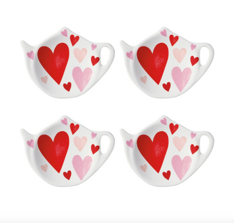 4-Piece Valentine Tea Bag Holders