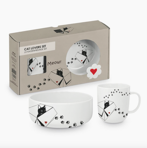 Cat Bowl/Mug Gift Set-Atelier Chat