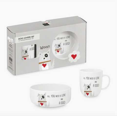 Dog Bowl/Mug Gift Set- Dog Lover's