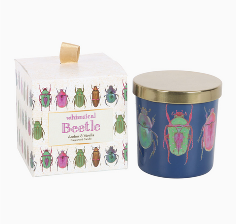 Amber & Vanilla Beetle Print Candle