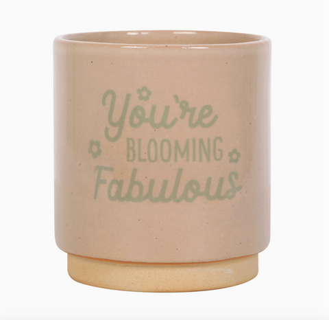 Cream Speckle Blooming Fabulous Plant Pot