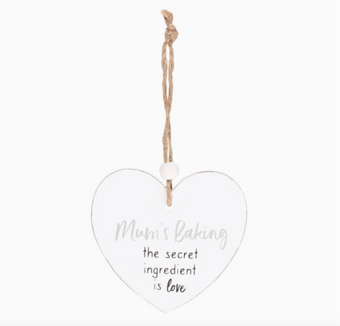 Mum's Baking Heart Sentiment Sign