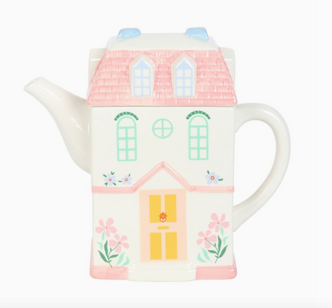Pastel House Shaped Teapot