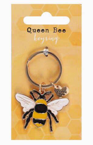 Queen Bee Enamel Keyring