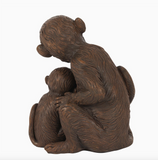 Monkey Mother and Baby Figurine