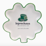 Shamrock Shaped Tid Bit with Saying